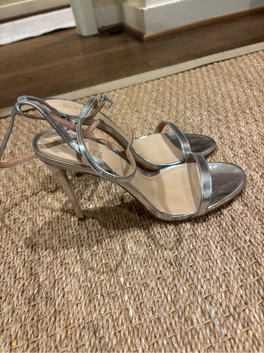 Silver Strappy High Heel Sandals - Schultz